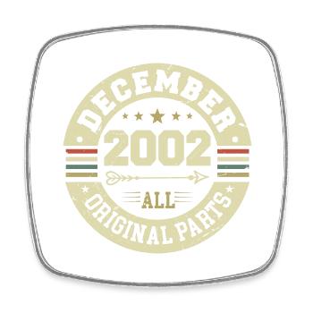 Legends Birthday December 2002 Born Gift - Square fridge magnet - white - Front