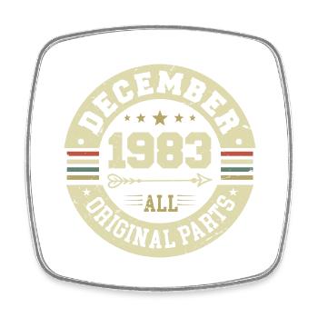 Légendes Anniversaire Décembre 1983 Naissance Cadeau - Magnet carré - blanc - Devant