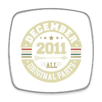 Légendes Anniversaire Décembre 2011 Naissance Cadeau - Magnet carré - blanc - Devant