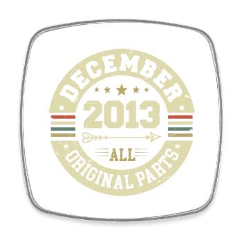 Legends Birthday December 2013 Born Gift - Square fridge magnet - white - Front