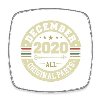 Legends Birthday December 2020 Born Gift - Square fridge magnet - white - Front