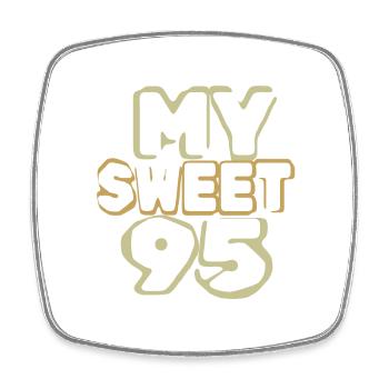 Birthday 95 - Square fridge magnet - white - Front