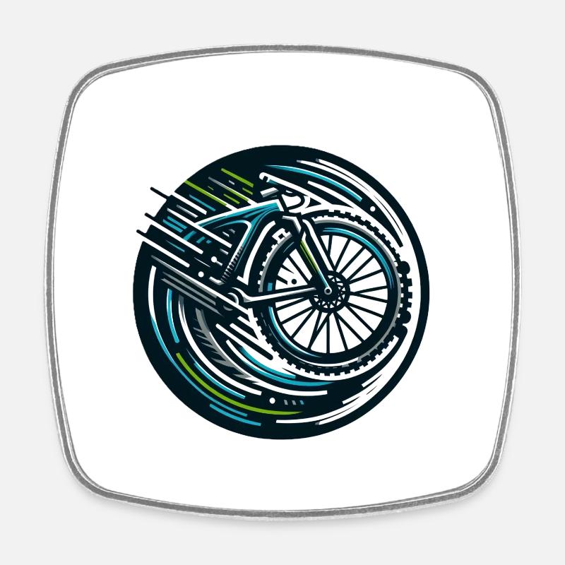 A logo for cyclists - Square fridge magnet - white