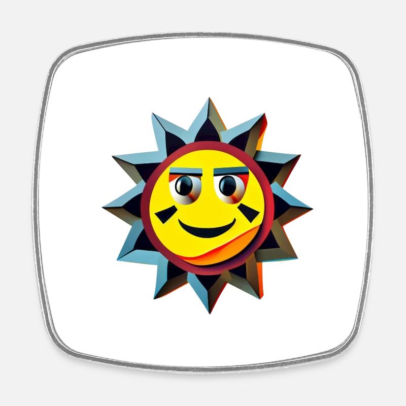 Sun bringing hope - Square fridge magnet - white