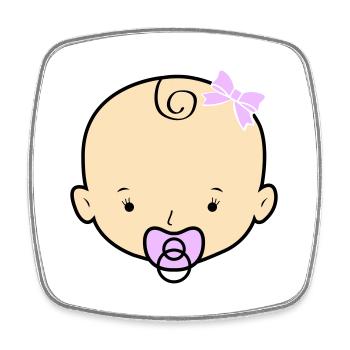Bébé - Magnet carré - blanc - Devant