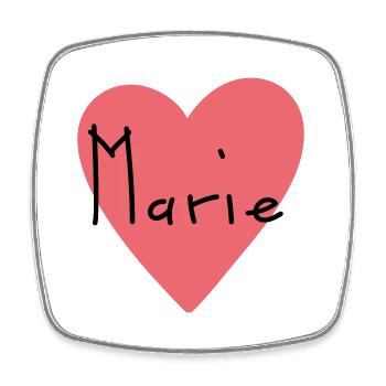 Vorname Marie Geschenk - Viereckiger Kühlschrankmagnet - Weiß - Vorne