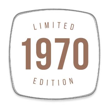 1970 Édition limitée Style rétro Cadeau d’anniversaire - Magnet carré - blanc - Devant