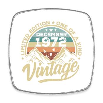 Original Décembre 1972 - 53ème Cadeau d’Anniversaire - Magnet carré - blanc - Devant