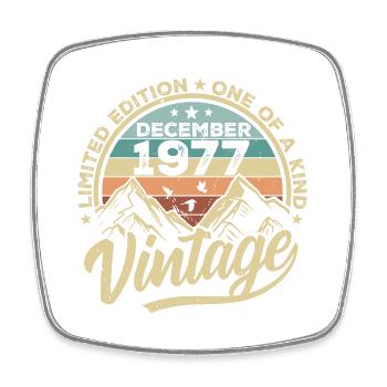 Original décembre 1977 - Cadeau d’anniversaire 48e - Magnet carré - blanc - Devant