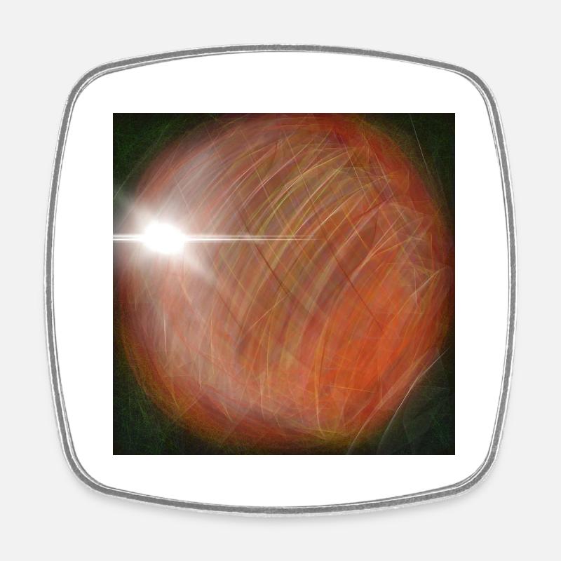 Cosmic Apple - Square fridge magnet - white