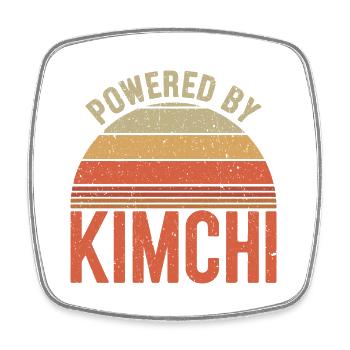 L’indulgence coréenne et l’amour du kimchi - Magnet carré - blanc - Devant