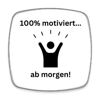 100 motivés - Magnet carré - blanc - Devant