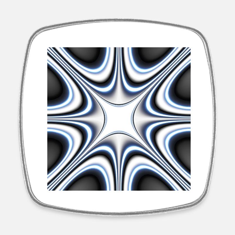 Abstrait avec différentes formes et motifs - Magnet carré - blanc