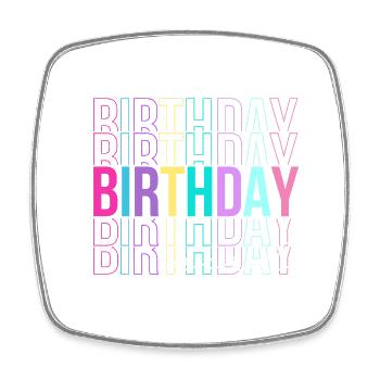 Geburtstagskind - Geschenkidee zum Geburtstag - Viereckiger Kühlschrankmagnet - Weiß - Vorne