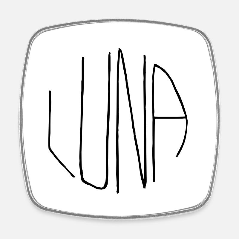Luna - Square fridge magnet - white