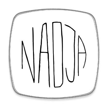 Nadja - Magnet carré - blanc - Devant