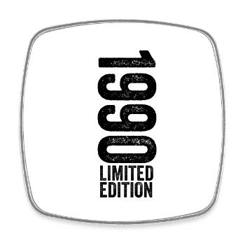 1990 - Limited Edition 1990 Geburtstag - Viereckiger Kühlschrankmagnet - Weiß - Vorne