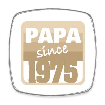 1975 - Viereckiger Kühlschrankmagnet - Weiß - Vorne