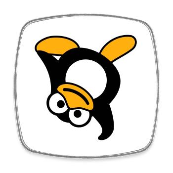Pinguin Breakdance Tanzen Kopfstand Party DJ Musik - Viereckiger Kühlschrankmagnet - Weiß - Vorne
