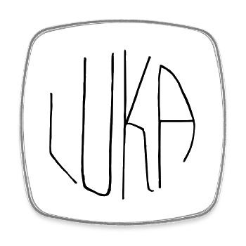 Luka - Magnet carré - blanc - Devant