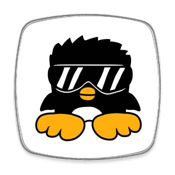 Penguin Sunglasses Baby Child Toddler Cute Cool - Square fridge magnet - white - Front