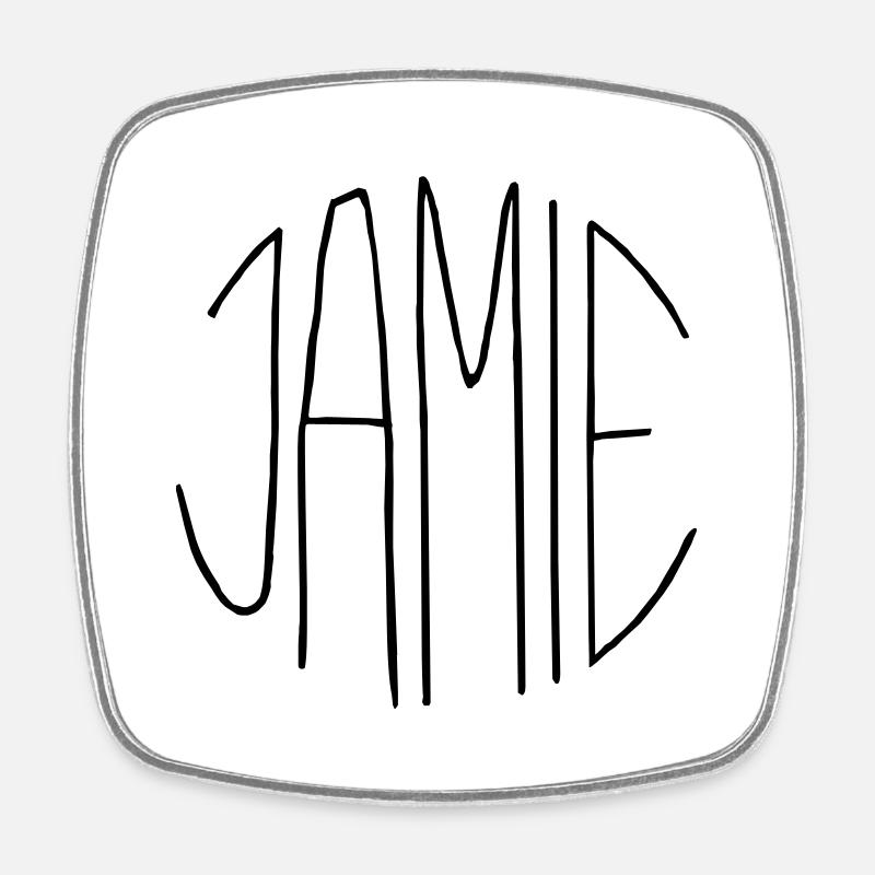 Jamie - Square fridge magnet - white