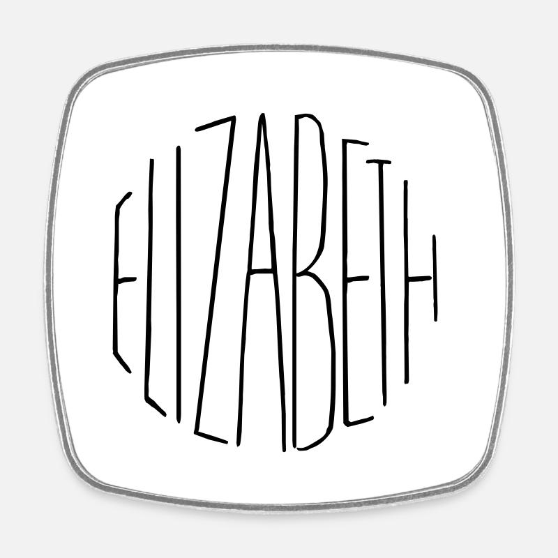 Elizabeth - Magnet carré - blanc