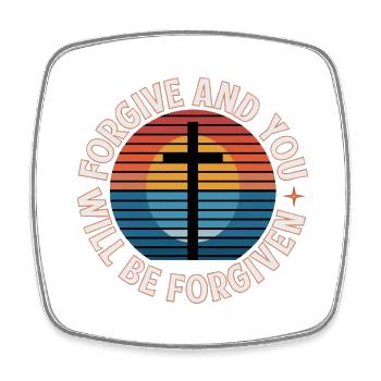 Forgive And You Will Be Forgiven 19 - Viereckiger Kühlschrankmagnet - Weiß - Vorne