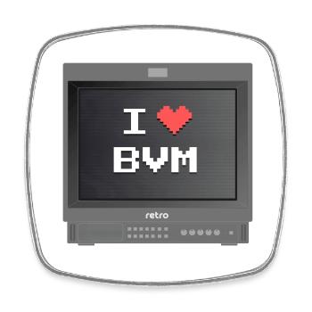 PVM Lover - I love my BVM - Square fridge magnet - white - Front
