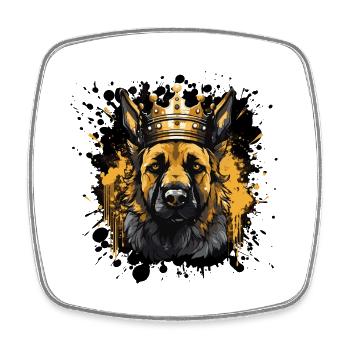 Dog Animal Comic - Square fridge magnet - white - Front