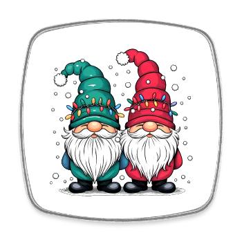 Gnom Gnome Weihnachten Weihnachtspullover Wichtel - Viereckiger Kühlschrankmagnet - Weiß - Vorne