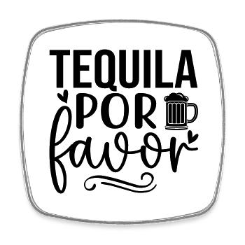 Tequila por favor - Square fridge magnet - white - Front