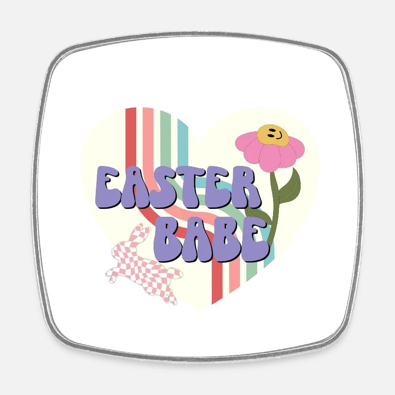 Easter Babe - Square fridge magnet - white