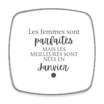 Perfect Women Born in January - Square fridge magnet - white - Front