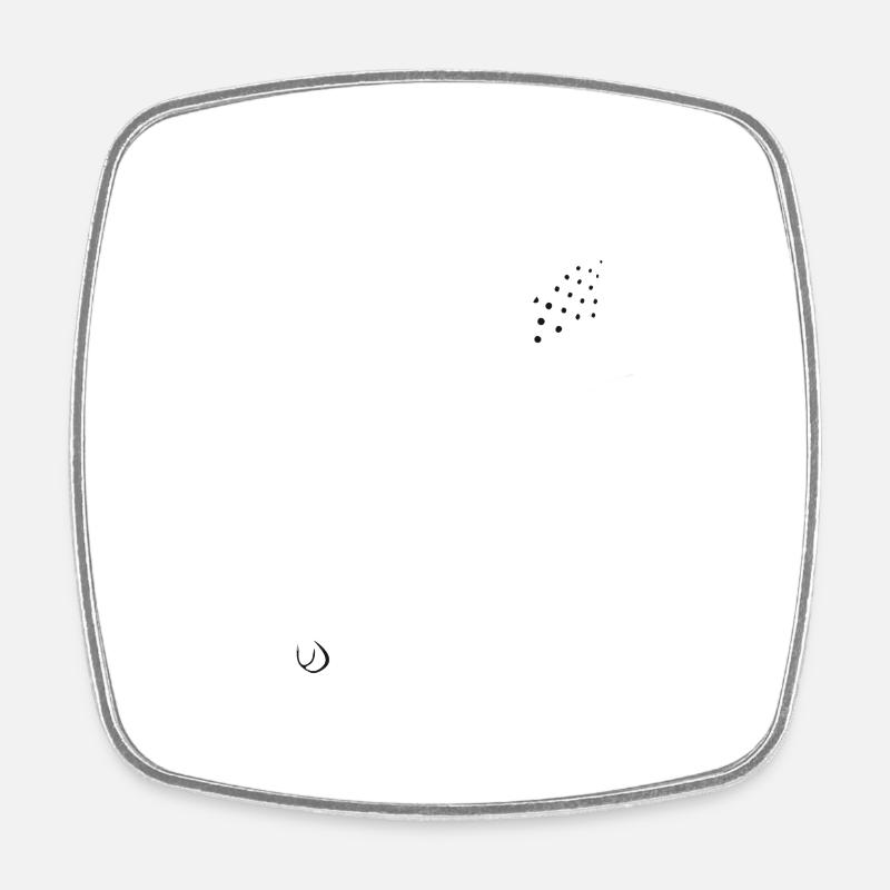 Leaping Leopard - Square fridge magnet - white