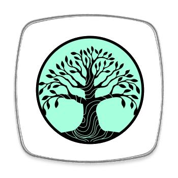 Tree of Life - Square fridge magnet - white - Front