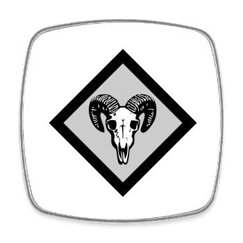 Gotland - Square fridge magnet - white - Front