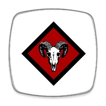 Gotland - Square fridge magnet - white - Front