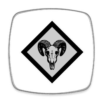 Gotland - Viereckiger Kühlschrankmagnet - Weiß - Vorne