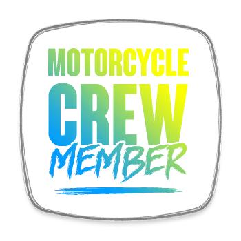 Motorcycle Crew - Square fridge magnet - white - Front