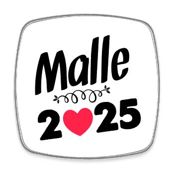 malle 2025 - Viereckiger Kühlschrankmagnet - Weiß - Vorne