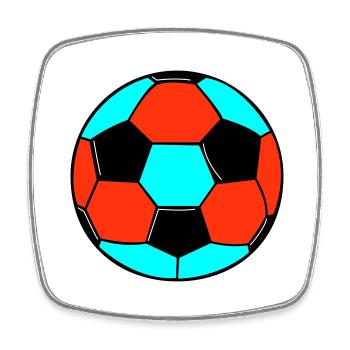 Soccer 2 - Square fridge magnet - white - Front