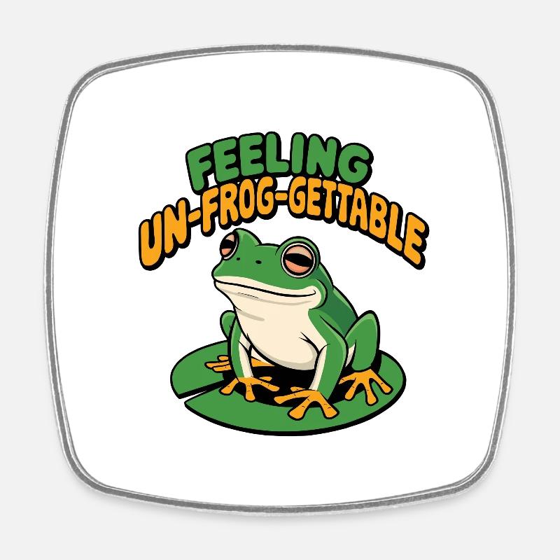 Unfroggettable - Magnet carré - blanc