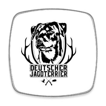 Chien de chasse allemand Terrier chiens Chien de chasse Wilsigns - Magnet carré - blanc - Devant