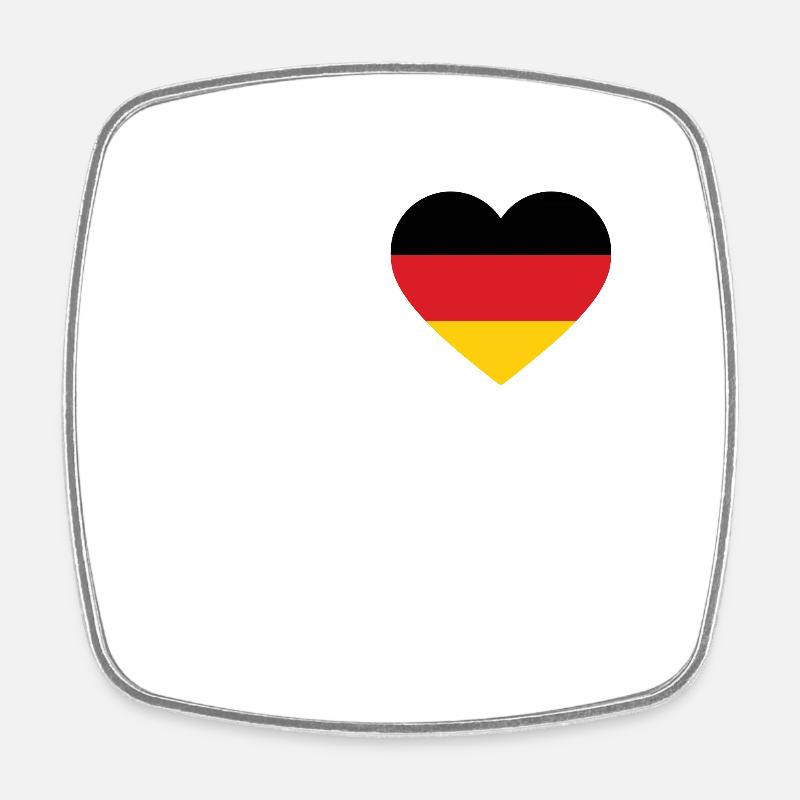 Germany Minimalist Script - Square fridge magnet - white