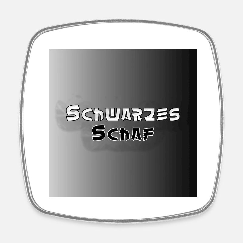 Black sheep - Square fridge magnet - white
