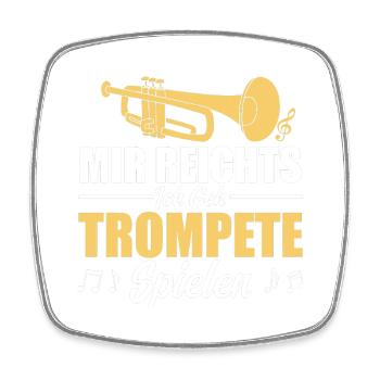 J’en ai assez, je vais jouer de la trompette - Magnet carré - blanc - Devant