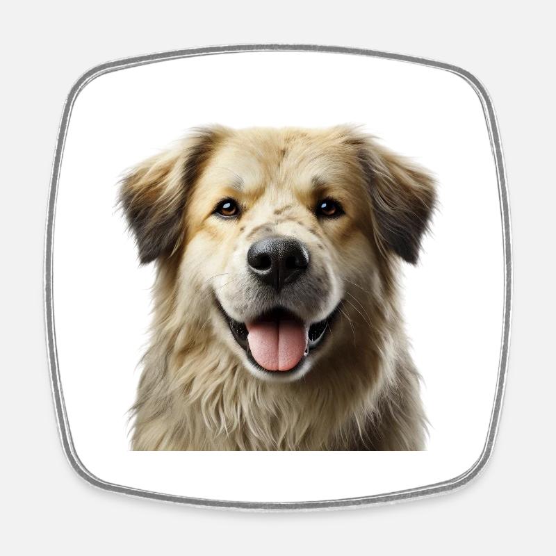 Dog - Square fridge magnet - white