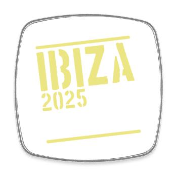 Ibiza 2025 Crew - Square fridge magnet - white - Front