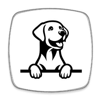 Labrador - Square fridge magnet - white - Front